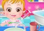 Bambina Hazel tempo di spazzolatura