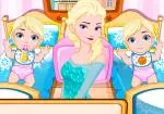 Elsa cuida a los bebés gemelos