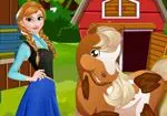 Anna en la granja de los caballos