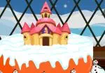 La torta del castello de Frozen - Il regno di ghiaccio