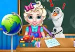 Bebek Elsa okul saatlerinde