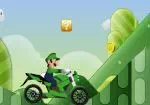 Luigi jít s motocyklem