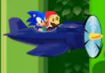 Mario en Sonic Avontuur in het Vliegtuig