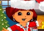Dora thay đổi về ngoại hình cho Giáng sinh