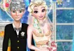 Jack ve Elsa mükemmel bir düğün için poz