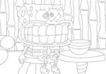 Angry Spongebob coloring game