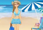 Letnia dziewczyna na plaży