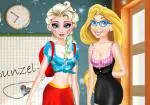 Elsa och Rapunzel kläder för gymnasiet