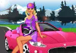 Barbie megy autóverseny