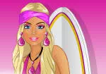 Barbie menee surfing