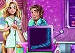 Rapunzel e Flynn urgência do hospital