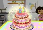 Dora maakt een taart