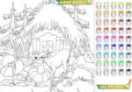 Zbarvení Hra pro Děti Lesní Dům 2