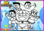 Doraemon farvelægning maleri