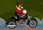 Mario sur une moto comme Rambo