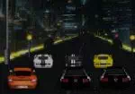 اتومبیل های مسابقه در شب بازی