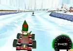 Samochód wyścigowy z elfów Narodzenia 3D