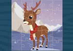 Puzzle świąteczne jelenie
