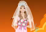 Beach sunset wedding dress up