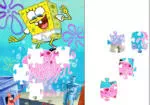 Sponge Bob bay với sứa trò chơi lắp hình