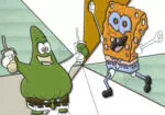 Keping piksel - SpongeBob dan Patrick